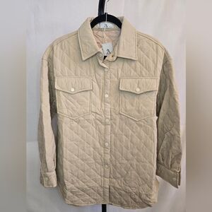 Quilted Jacket In Tan